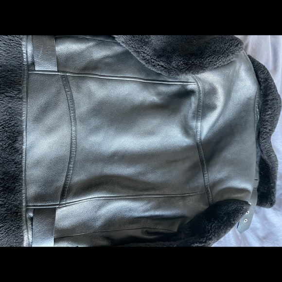 All Saints Shearling Moto Jacket - Picture 2 of 5
